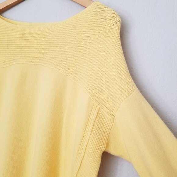 J. Jill Women's S Ribbed-Detail Pullover Sweater Dark Daffodil Yellow Slits $89 - Picture 12 of 16